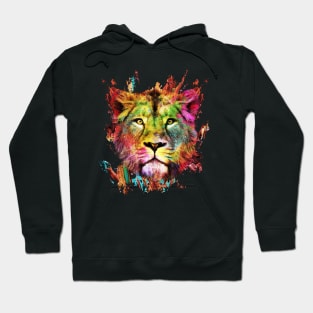 Color Explosion Lion Hoodie